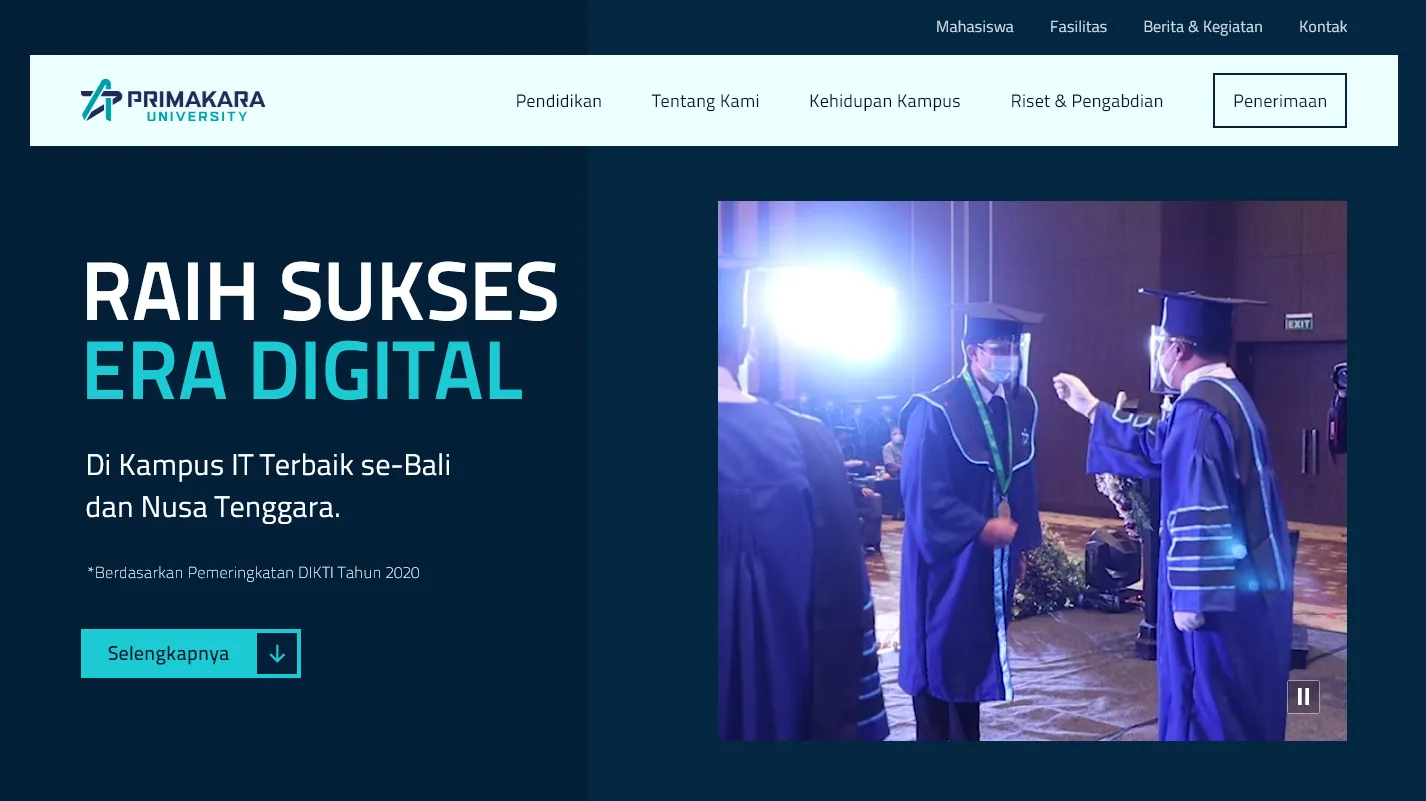 Primakara University Website